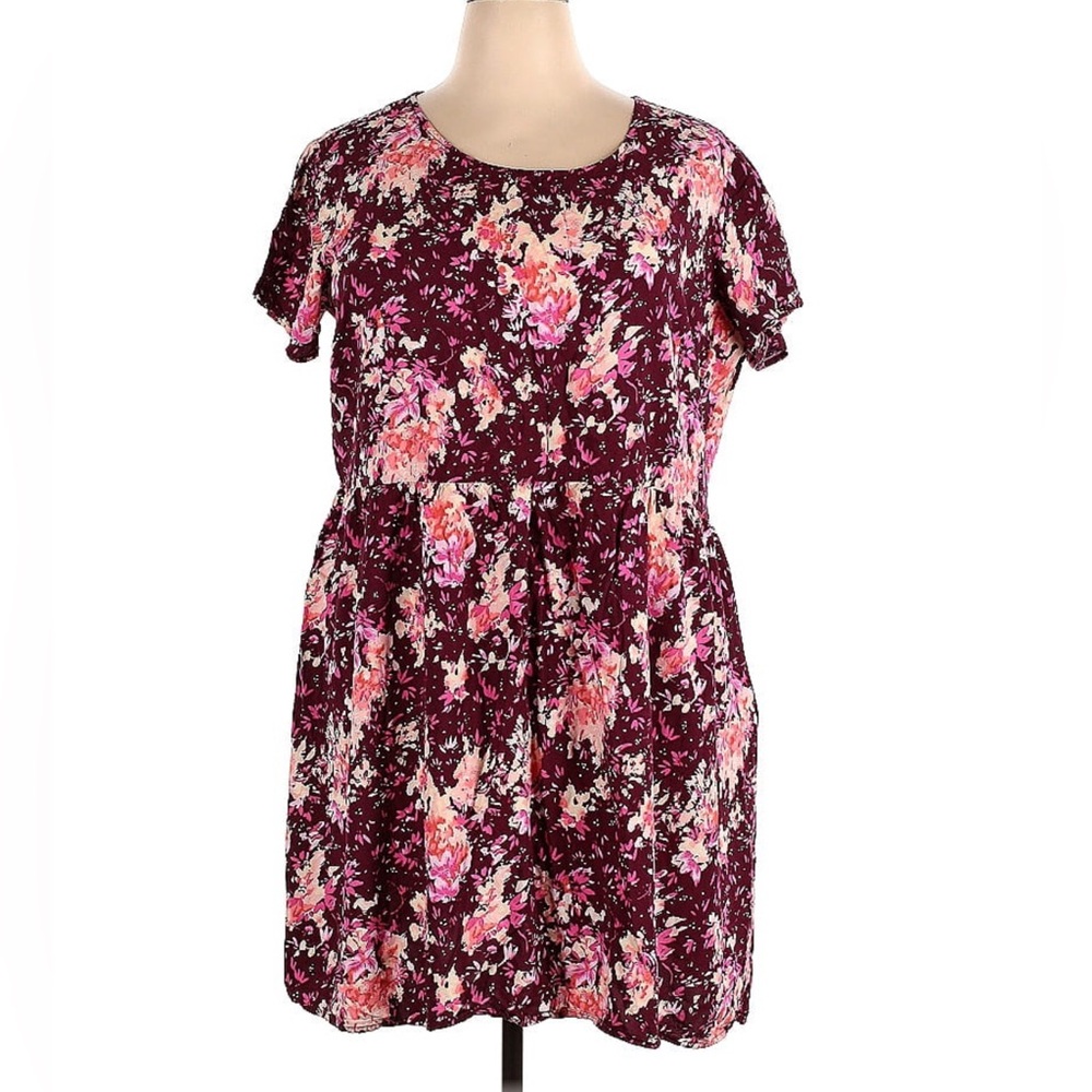 EUC- Old Navy 100% Rayon Side Zip Baby Doll Dress